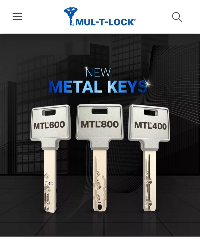 Mul-T-Lock New Metal Keys - MTL600, MTL800, MTL400
